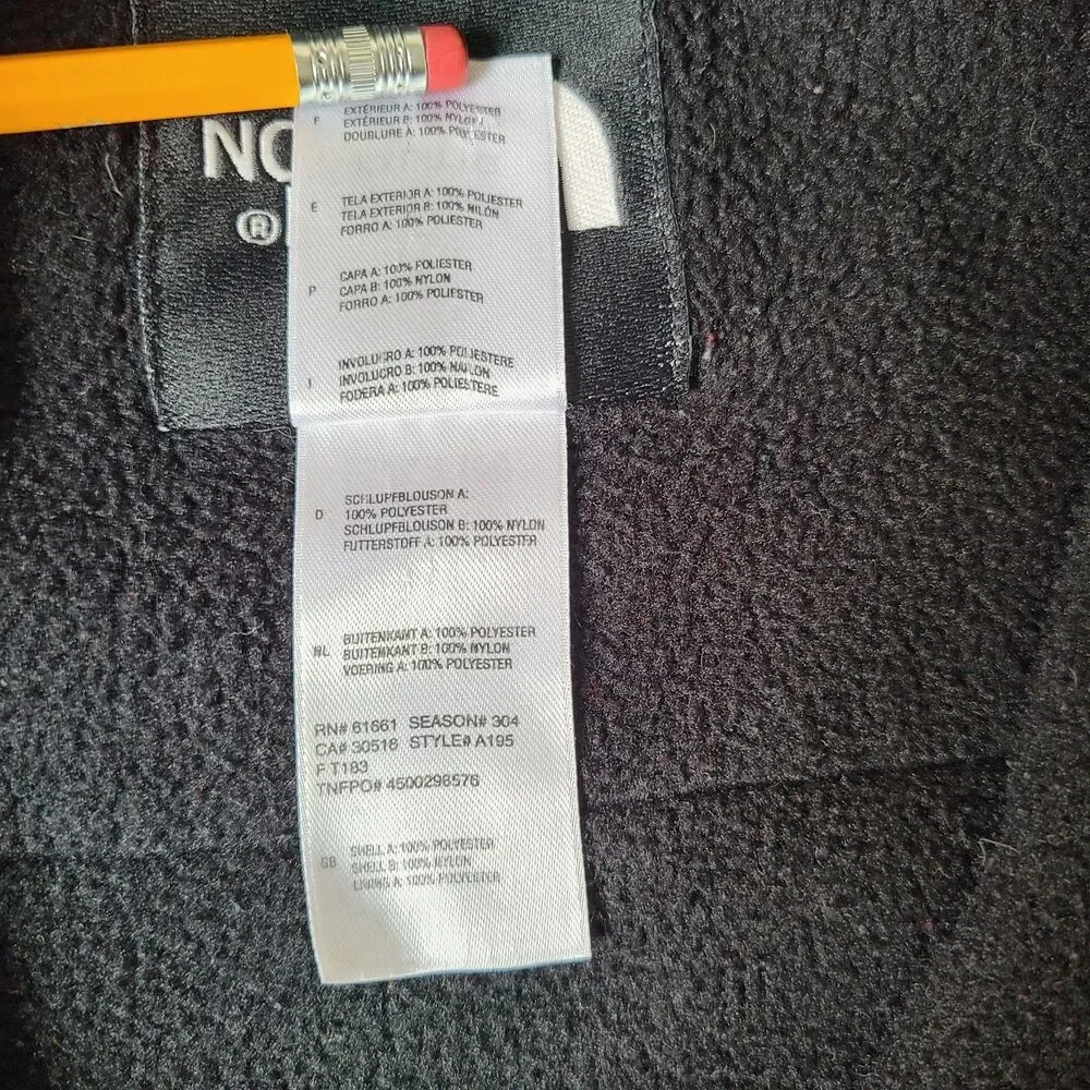 The North Face Polartec Fleece Vest Mens XXL Black Full Zip Outdoor A195